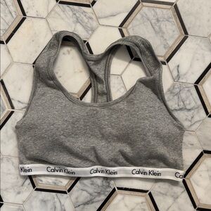 Calvin Klein Heather Gray Sports Bra